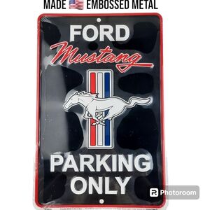 Ford Mustang Parking Metal Sign 12x8 Man Cave Garage Wall Decor Gift
